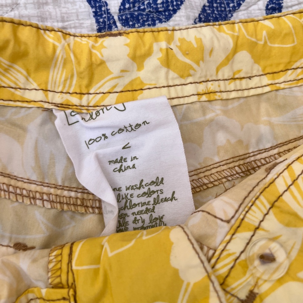 Yellow Floral Cargo Pants - Picture 2 of 2